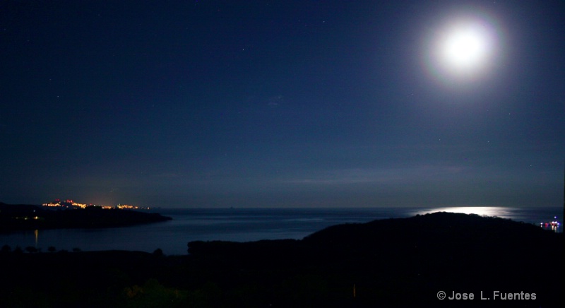 night view of Las Pelas. Culebra, PR