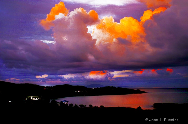 Sunset view of Las Pelas. Culebra, PR