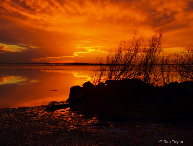 Sunset: Great Salt Plains Lake