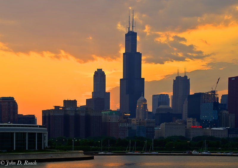 Chicago at Sunset - ID: 12000850 © John D. Roach