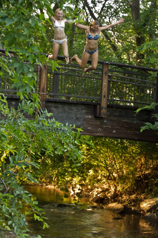 Leaping Into Minnehaha Creek