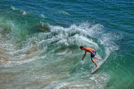 Skim Board Surfer