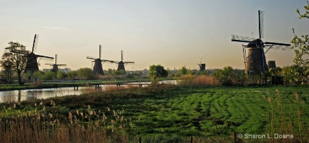 Sunrise at Kinderdijk