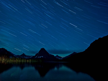 Star Trails at Two Medicine Lake