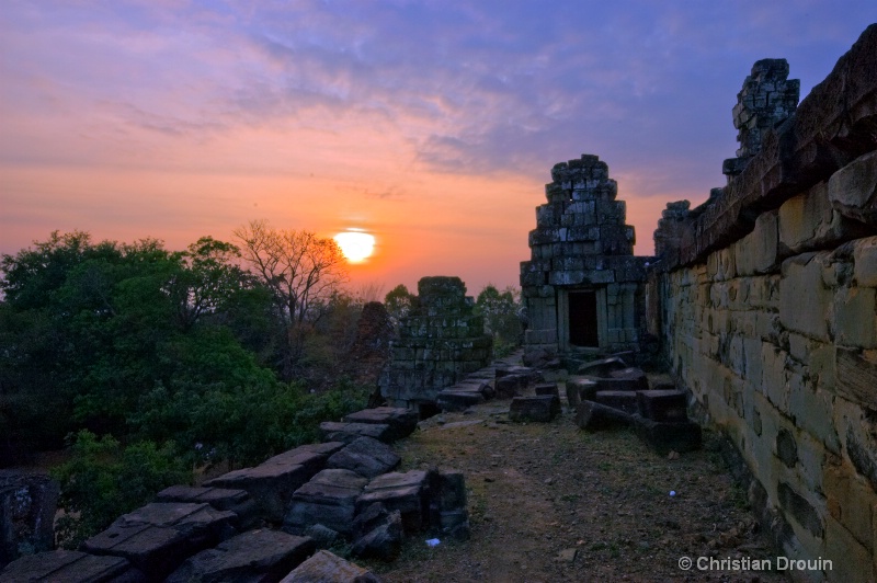 Temple of the Thousands sunsets, Cambodia