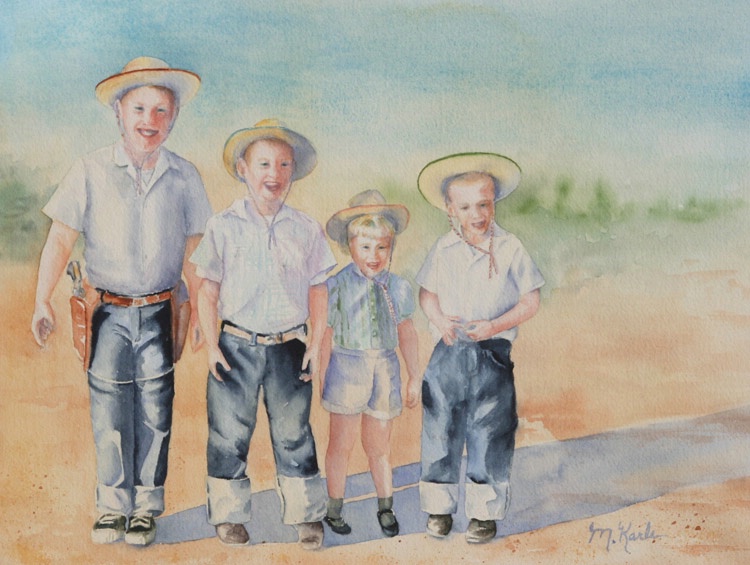 The Happy Wranglers-Original Watercolor-SOLD