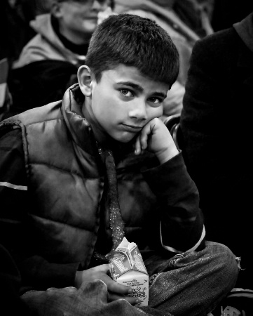 Boy Waits at Mission of Mercy - 2011