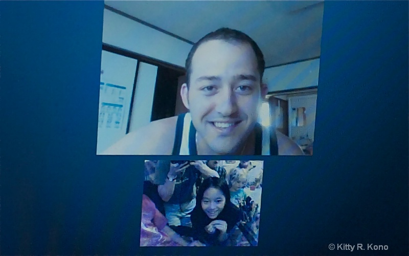 charlie talking to yumiko on skype