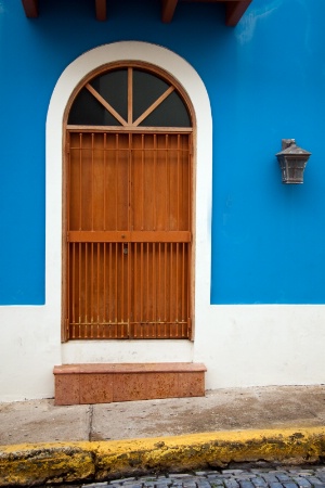 Door Framed in Blue