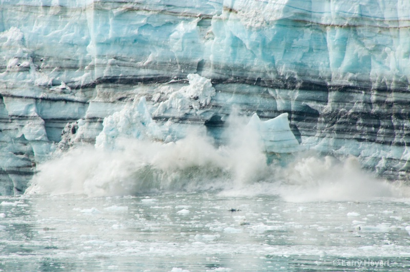 Iceberg calving at Glacier Bay National Park in Al