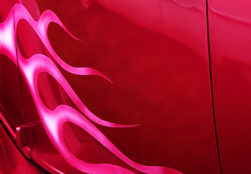 Flaming Pink Hot Rod Details