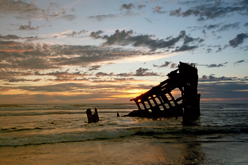 Wreck of the Peter Iredale at Sunset