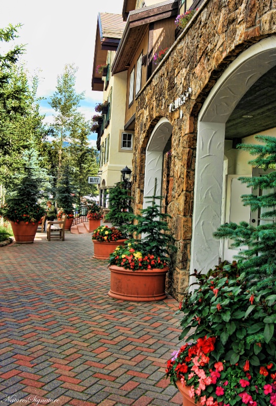 ~ Cobble Stone Streets in Vail ~ - ID: 12156162 © Trudy L. Smuin