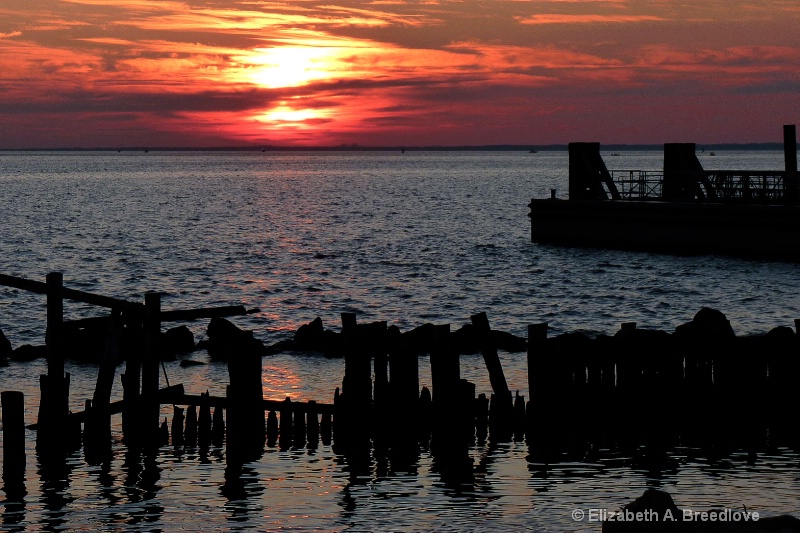 Sandy Hook sunset 7 43 pm