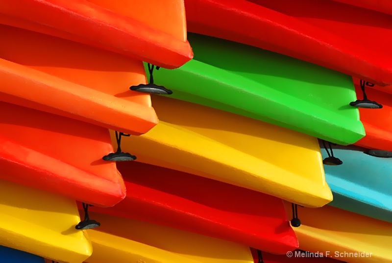 Sun-drenched Kayaks