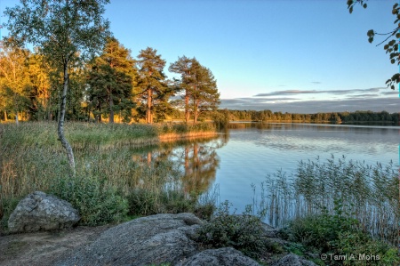 Lake Måsnaren from Eklundnäs campground