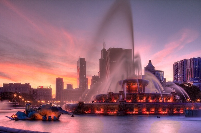 Photography Contest Grand Prize Winner - Sunset Fountain