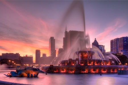 Sunset Fountain