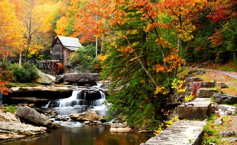 Glade Creek In The Fall