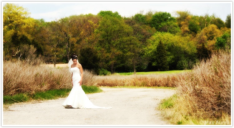 Bride in the field