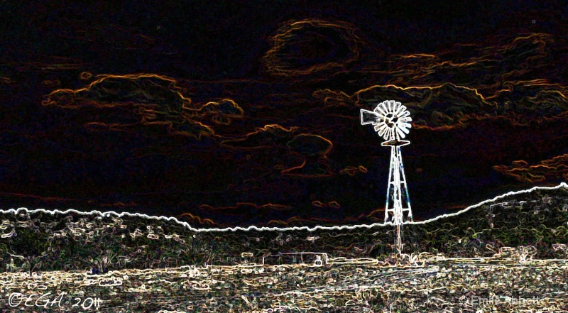 Windmill on the horizon - ID: 12327453 © Emile Abbott