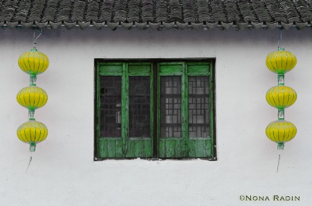 Window And Ornaments (Yellow And Green)