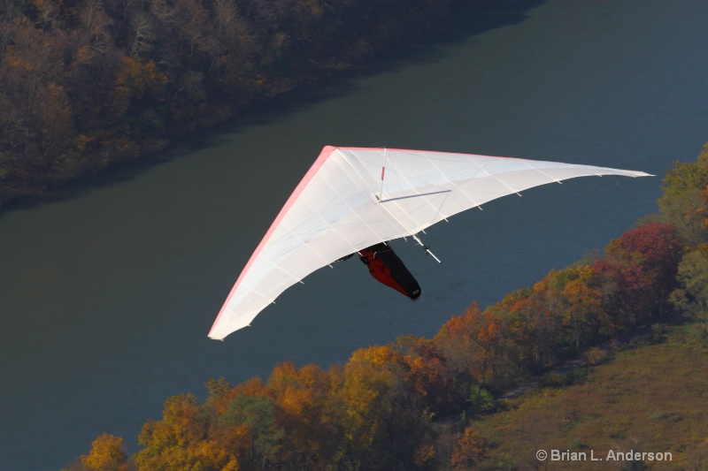 Hang Glider over River