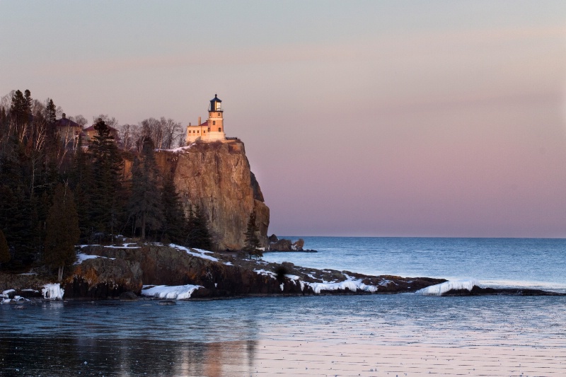 Split Rock Lighthouse Winter Sunset