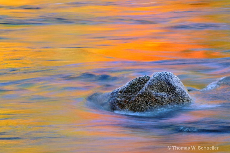 Swift River Reflections ~ abstract nature