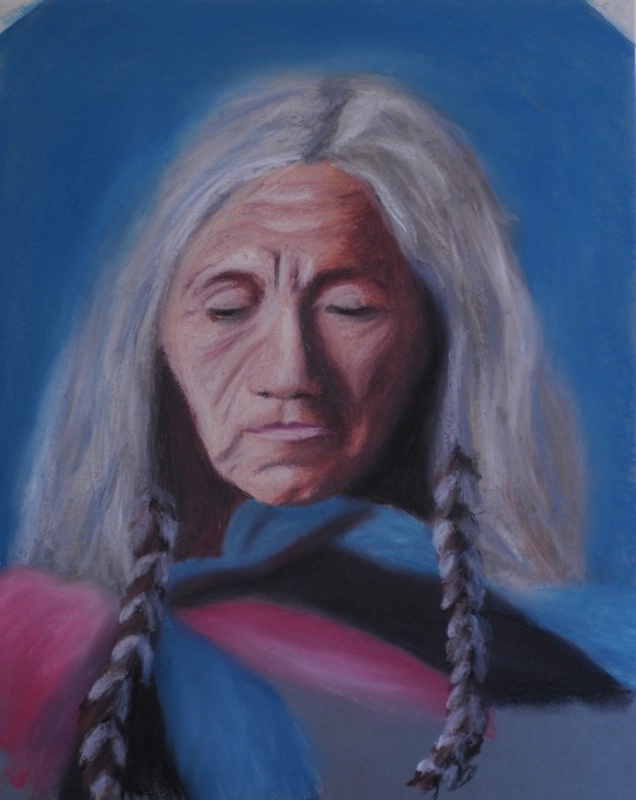Old Indian Chief - Pastel