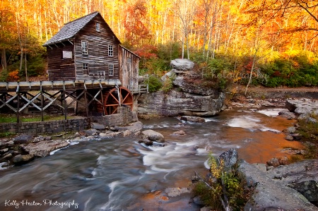 Glade Creek Grist Mill and Color Reflection