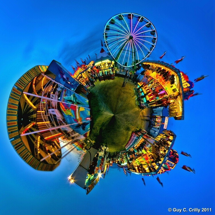 360 of Spokane Fair at Twilight