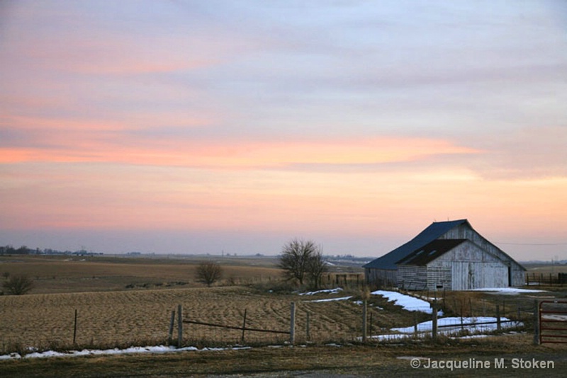 Sunset on the  Prairie Farm