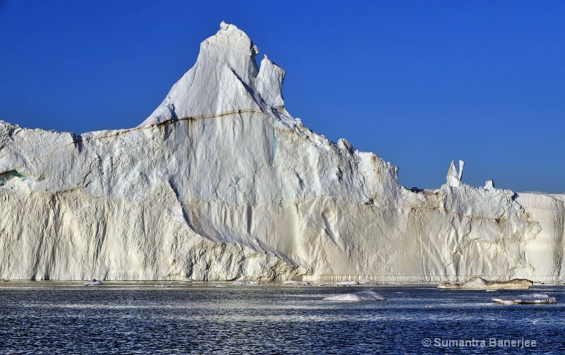 massive icebergs at disko bay  greenland
