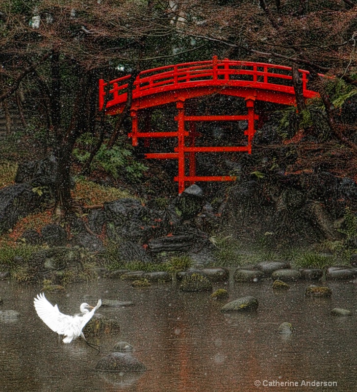 Spring Snow on Tsurubashi