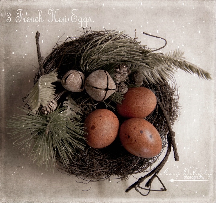 3 french hen eggs