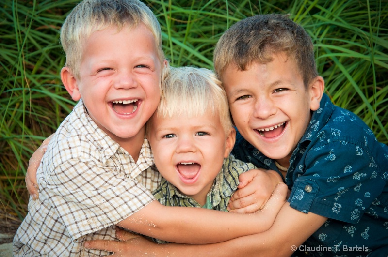 Three laughing brothers