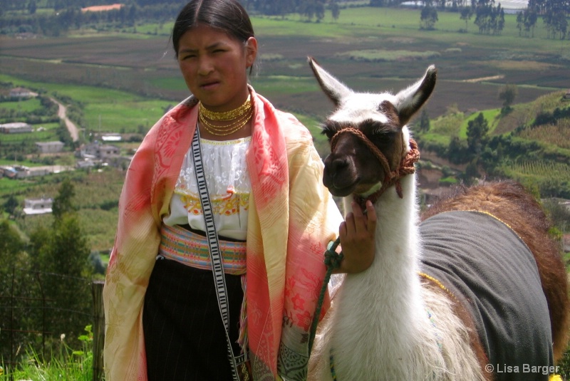 Girl with Llama