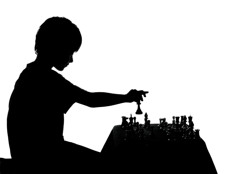 Silhouette Chess Player