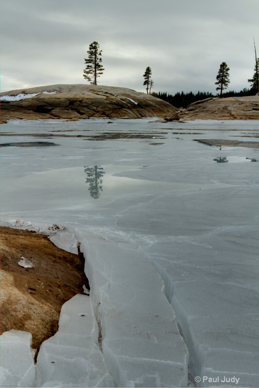 Ice Forms at Lake Alpine