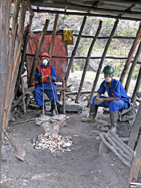 Blacksmiths, wolfram (tungsten ore) mine, Rwanda