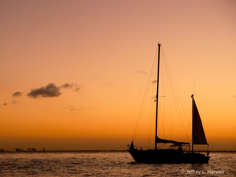 Sunset Sailboat Silhouette (pc281048)