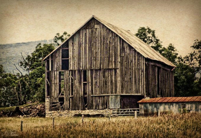 Old weathered barn