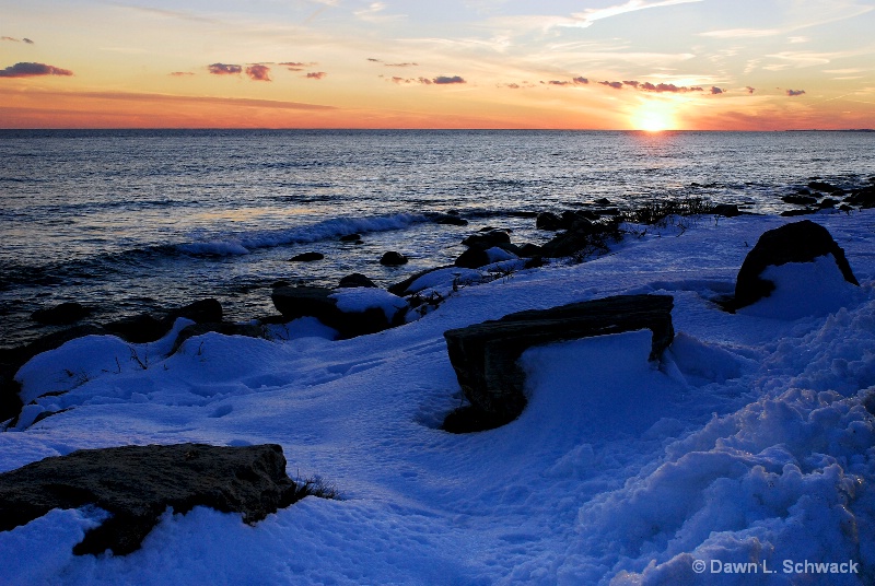 icy sunset - ID: 12686127 © Dawn Schwack