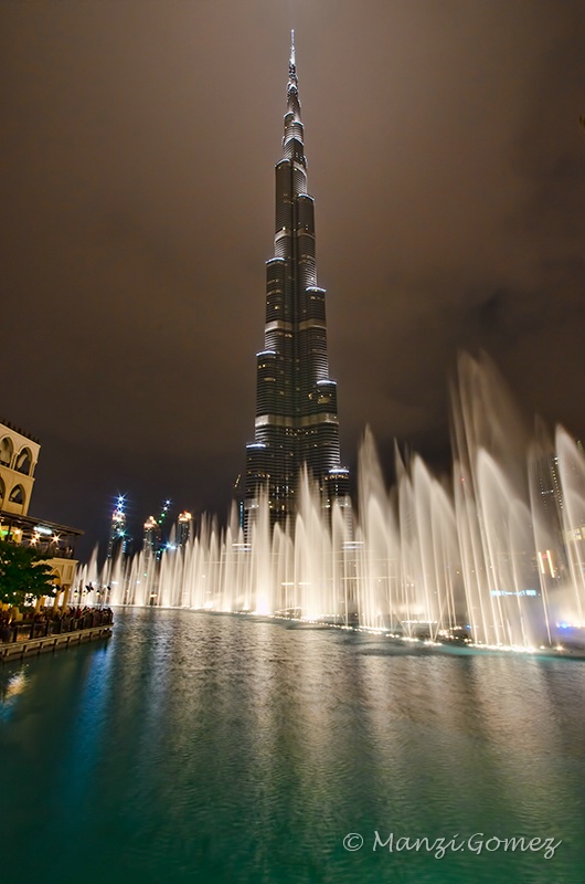 Dubai Fountain and the Burj Khalifa