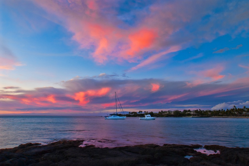 red sky at night