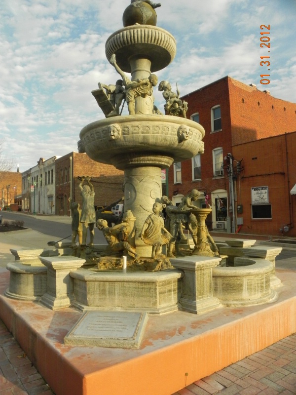 Fountain in town square