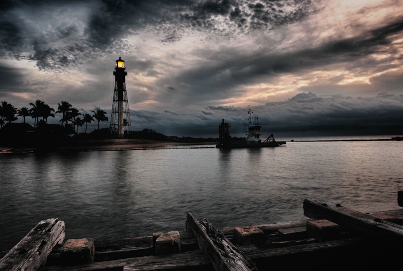 A moody Lighthouse Point
