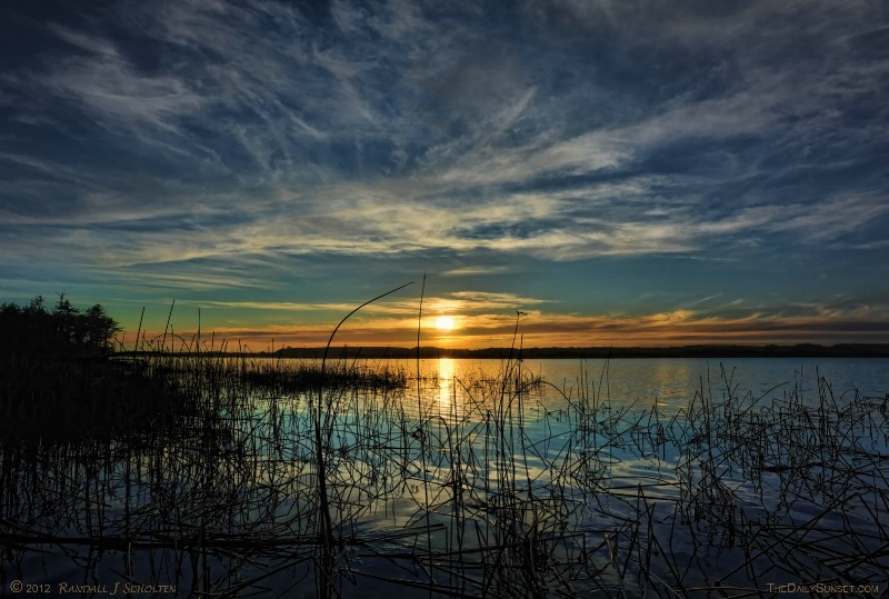 Winter Lake Sunset