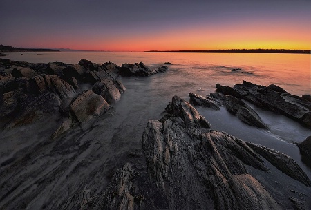 Sunset over an Island